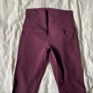 Lululemon maroon align leggings 25”